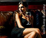 Fabian Perez Red on Red II painting